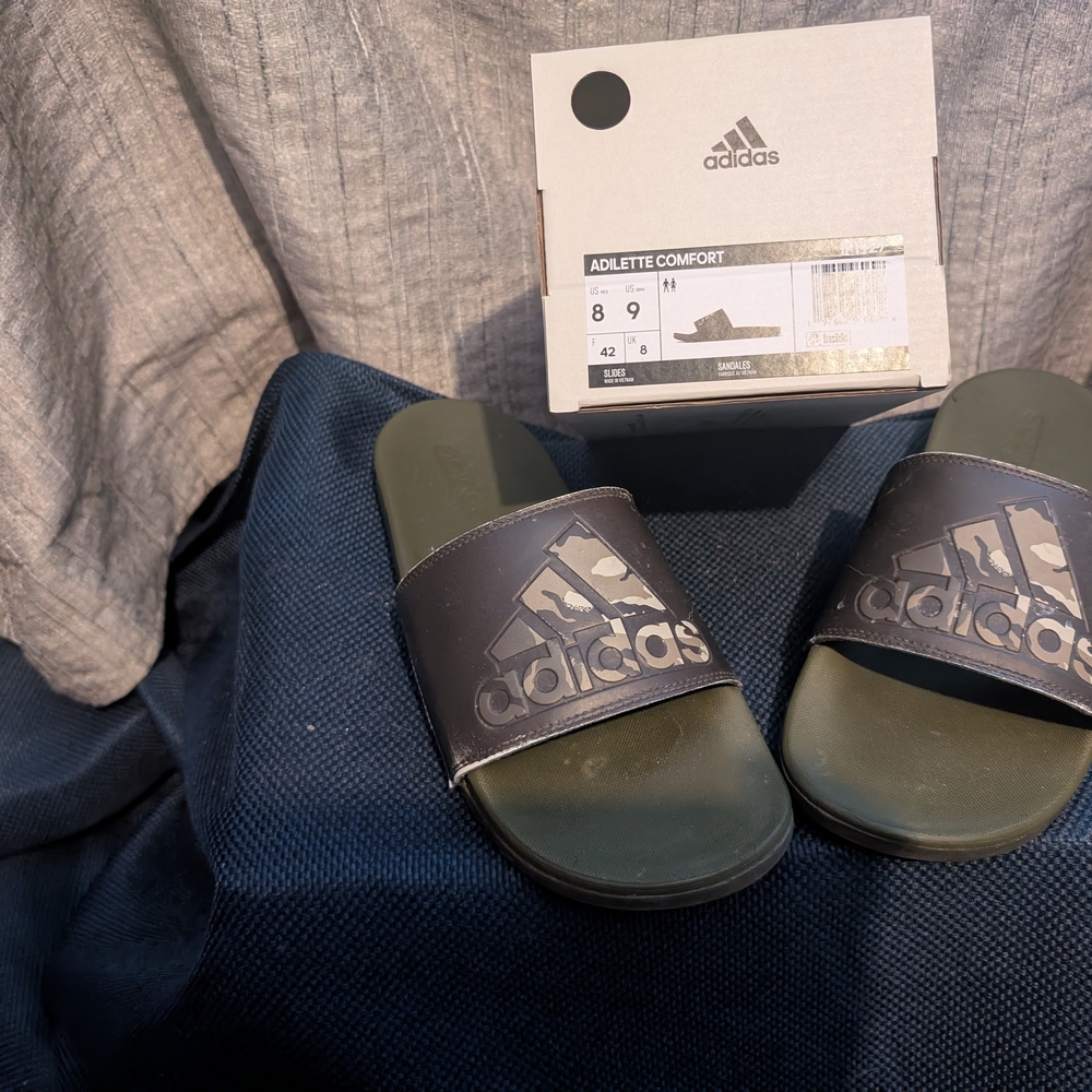 Adidas Men's Black Slides